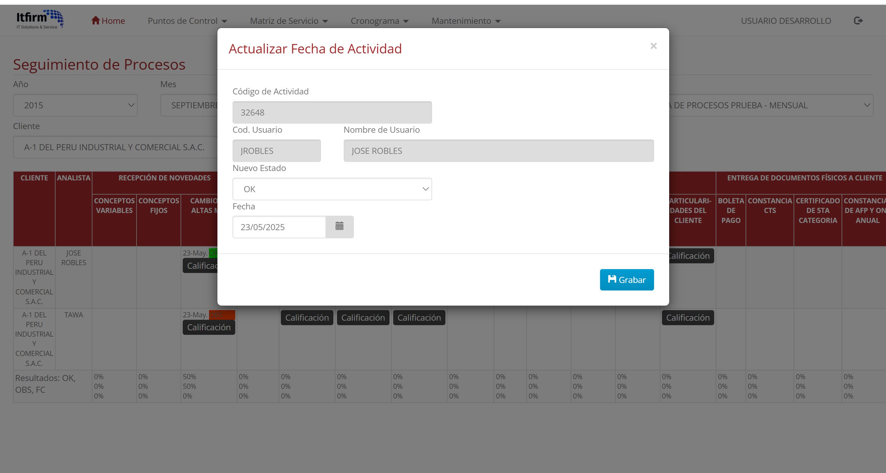 Estados de actividad