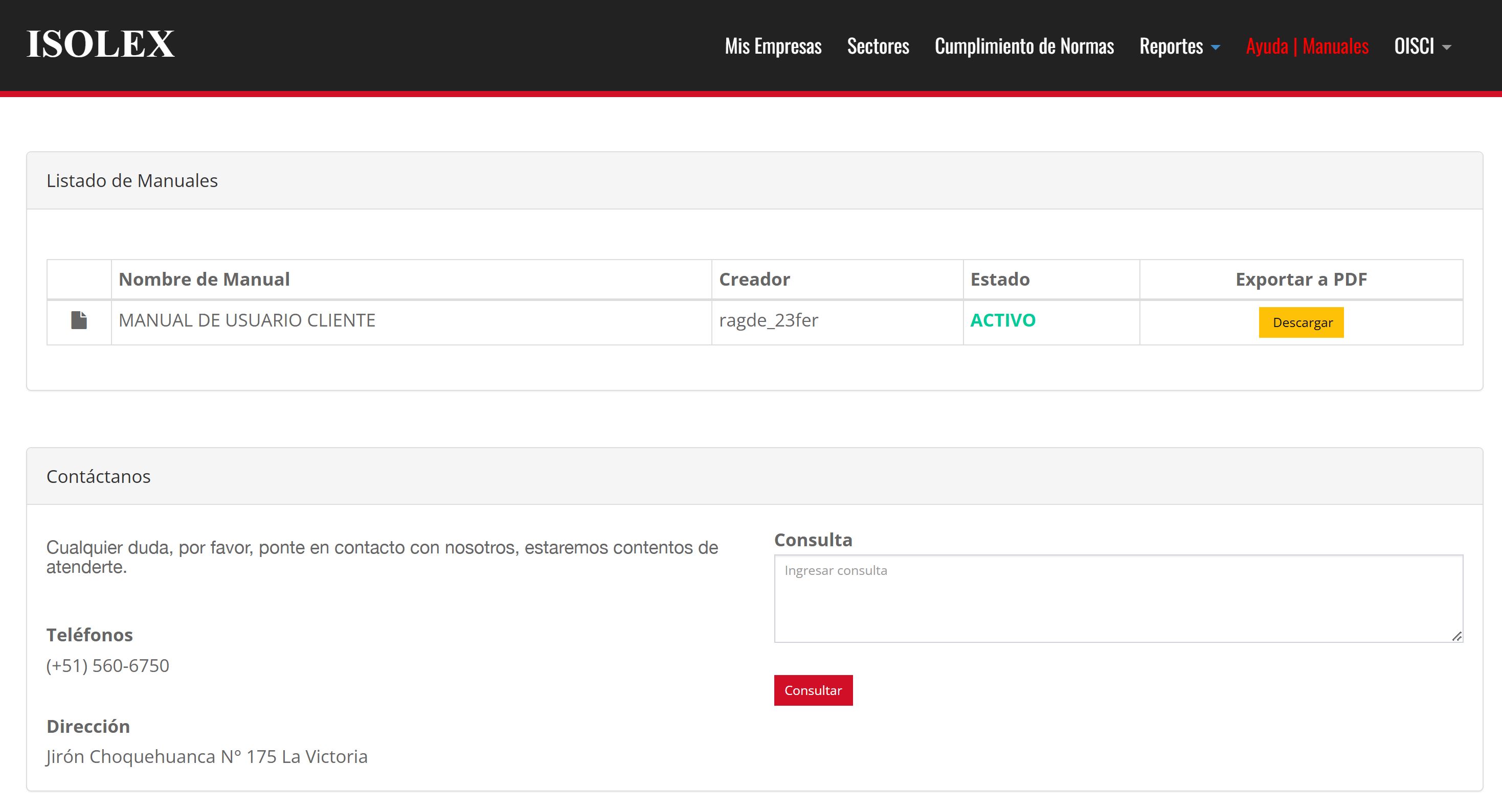 Manuales del sistema